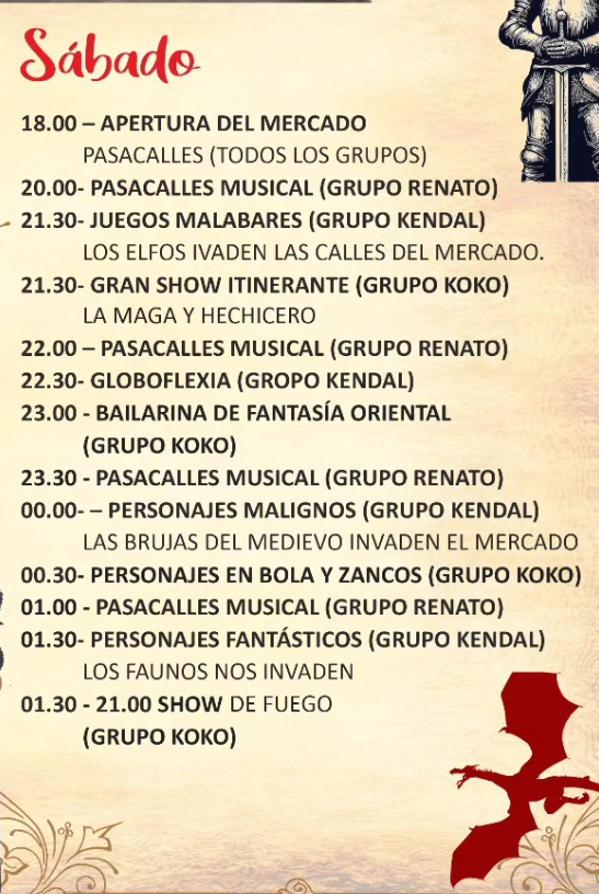 Programa del Mercado Medieval de Baena