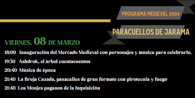 Programa del Mercado Medieval de Paracuellos de Jarama