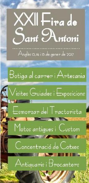 Programa de la Fira de Sant Antoni en Angles