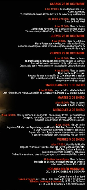 Programa de la Navidad en Puerto Real