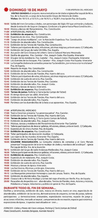 Programa de la Feria Mudejar de Utebo