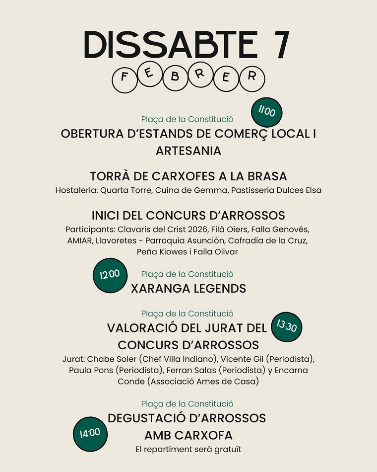 Programa de la Fiesta de la Alcachofa en Alacuas