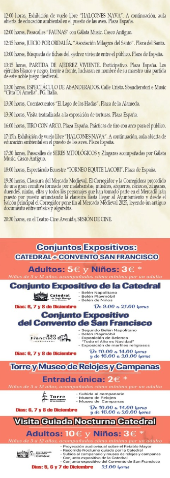Programa de las Ferias de la Concepcion en Santo Domingo de la Calzada