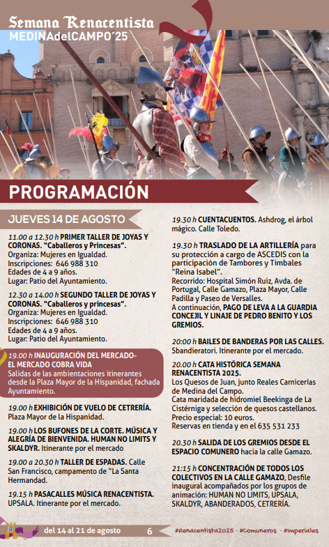 Programa de la Semana Renacentista de Medina del Campo