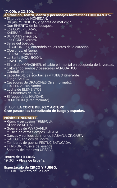 Programa del Mercado Medieval y Navideño de Gines