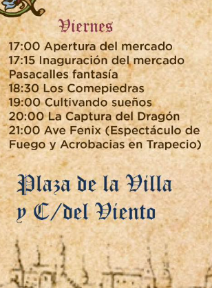 Programa del Mercado Medieval de Daganzo