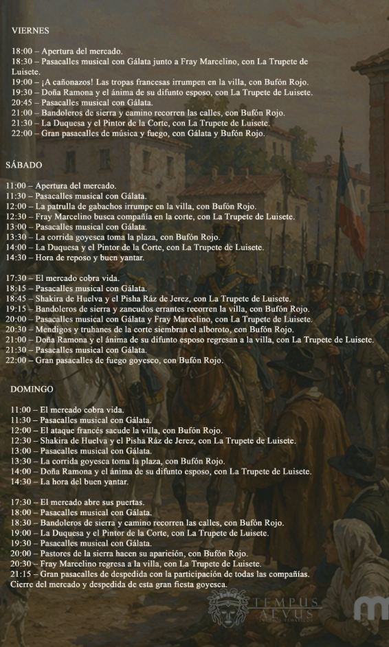 Programa del Mercado Goyesco de Leganes