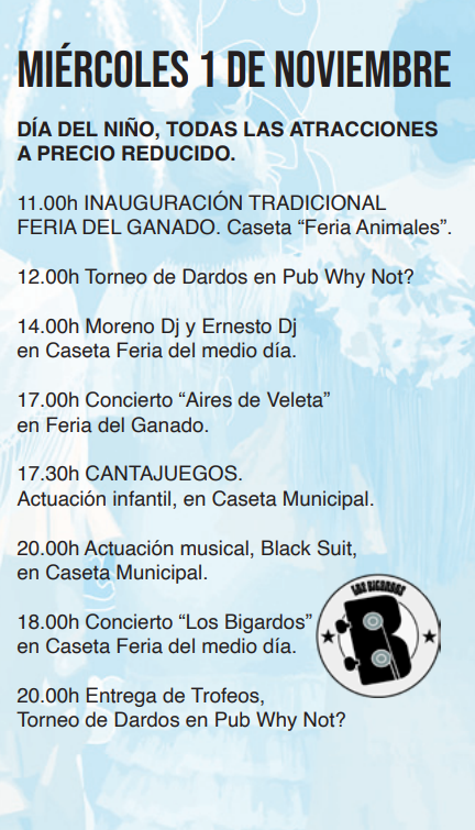 Programa de la Feria de los Santos de Albox