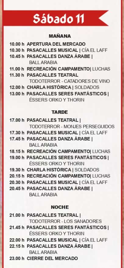 Programa del Mercado Medieval de Sagunto