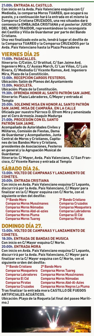 Mercado Marinero y Moros y Cristianos en Guardamar del Segura