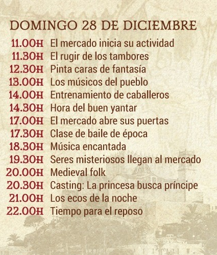 Programa del Mercado Medieval de Peñíscola