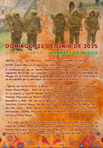 Mercado Medieval y Hombres de Musgo en Bejar Programa
