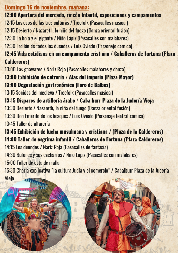 Programa del Mercado Medieval de las Tres Culturas en Caceres
