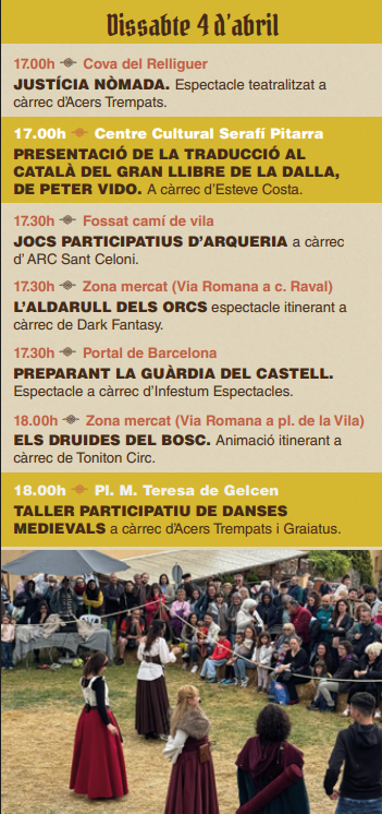 Programa de la Fira Medieval d Hostalric