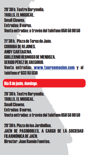 Programa de las Fiestas de Jaen