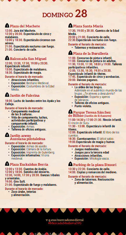 Programa del Mercado Medieval de Vitoria Gasteiz