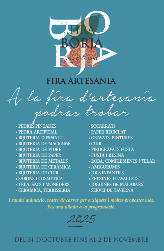 Programacion del Fira Borja en Xativa Jativa