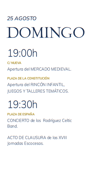 Programa de las Jornadas Escocesas Douglas Days en Teba