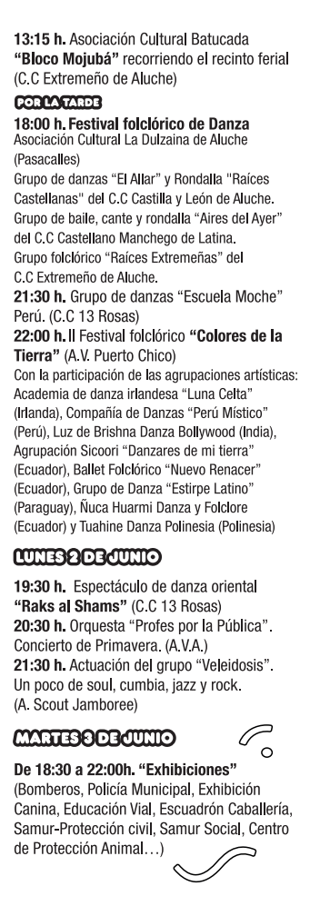 Programa de las Fiestas de Aluche