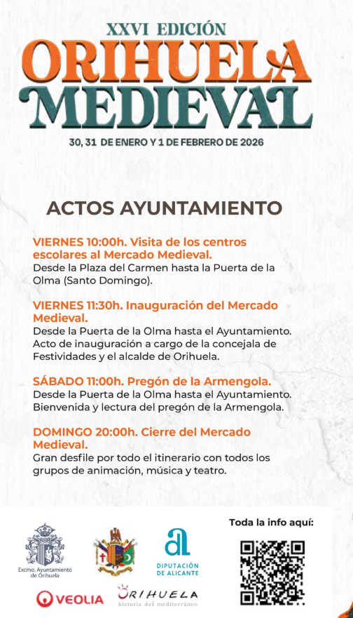 cuando es, donde y programa del Mercado Medieval de Orihuela