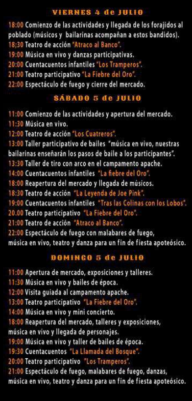 Programa del Mercado del Far West de Medina de Pomar
