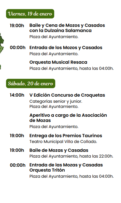 Programa de las Fiestas de Collado Mediano
