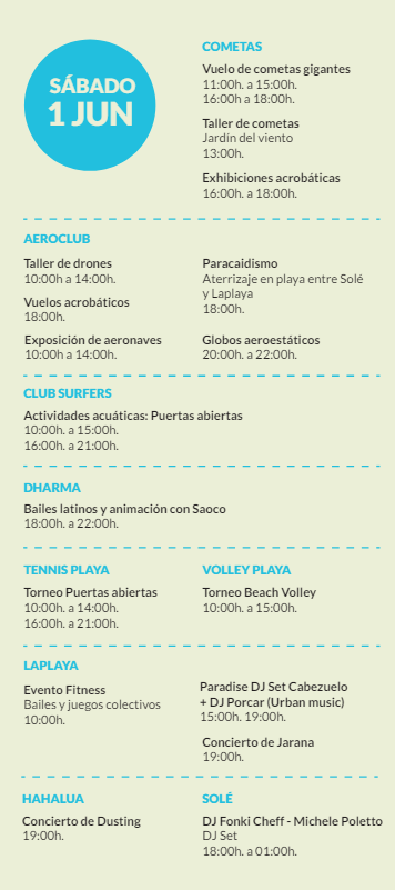 Programa del Festival del Viento en Castellon