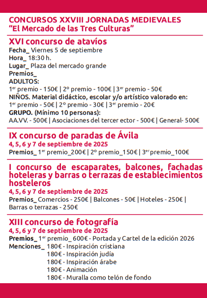 Mercados de las Tres Culturas en Avila Jornadas Medievales