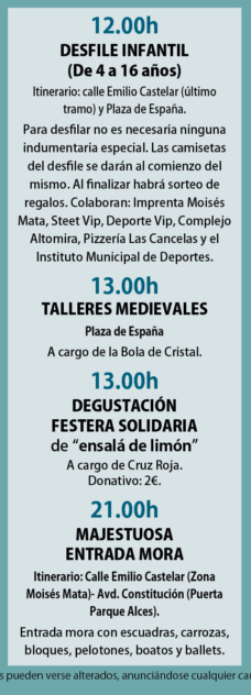 Desfile infantil moros y cristianos Alcazar de San Juan