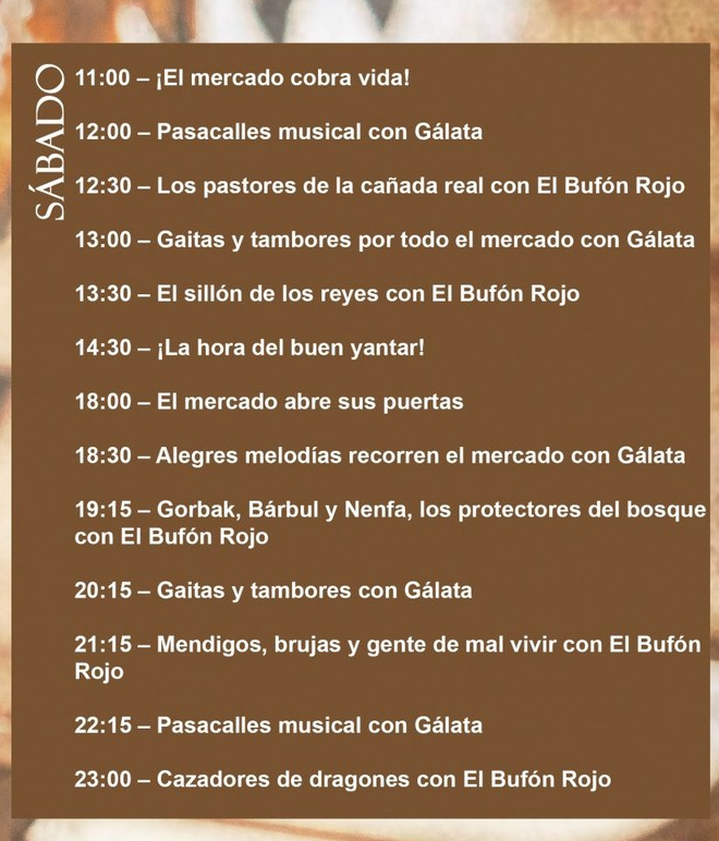 Programa del Mercado Medieval de Loranca Fuenlabrada