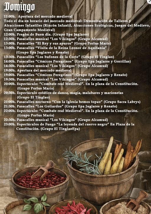 Programa del Mercado Medieval de Aljaraque