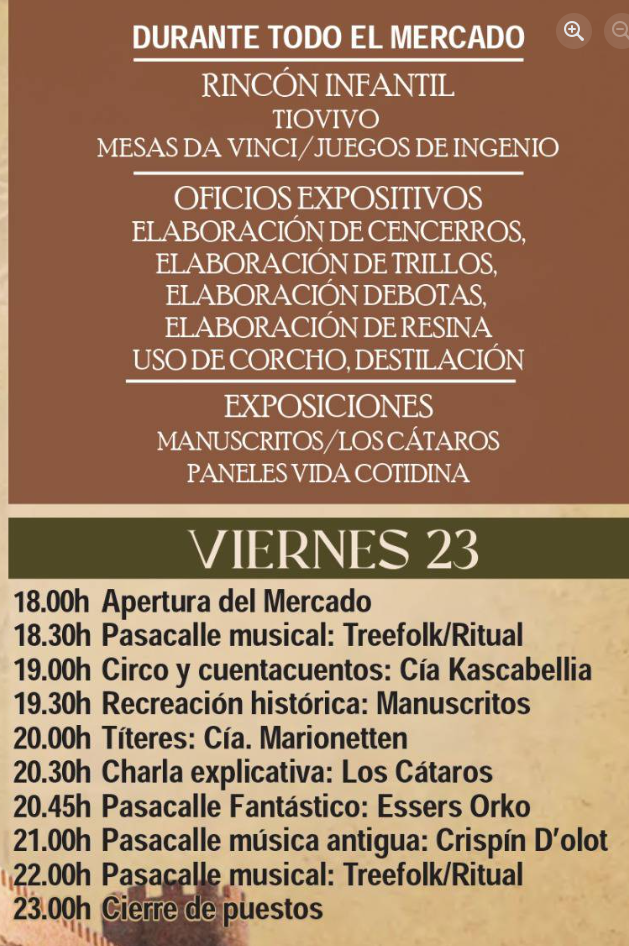 Programa del Mercado Medieval de Castalla