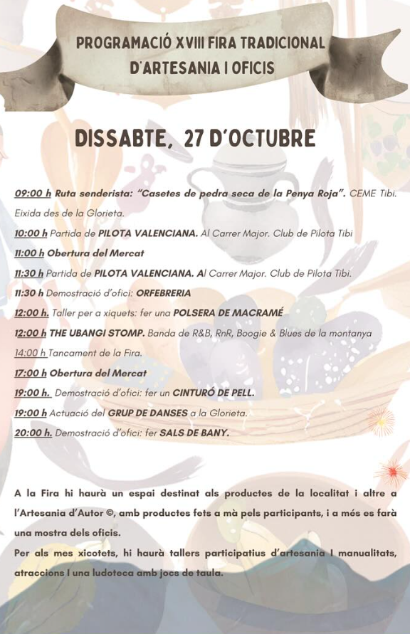 Programa de la Fira de Tibi