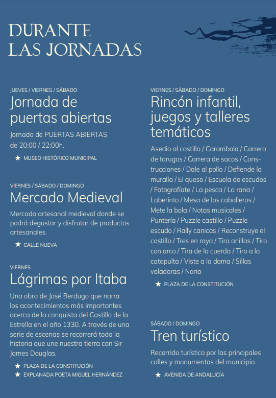 Programa de las Jornadas Escocesas Douglas Days en Teba
