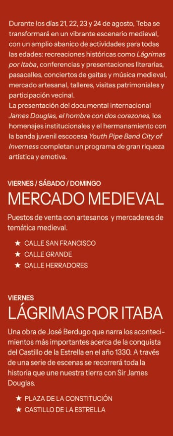 Programa de las Jornadas Escocesas Douglas Days en Teba