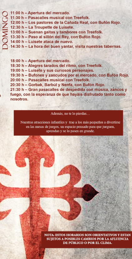 Programa del Mercado Medieval de Paracuellos de Jarama