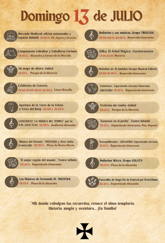 Programa del Festival Templario de Jerez de los Caballeros