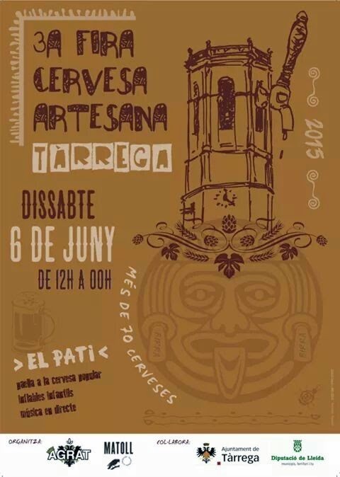 Cartel de la 3ª Fira de la Cervesa Artesana en Tàrrega