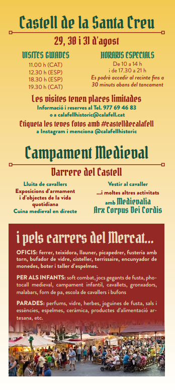 Programa del Mercado Medieval de Calafell