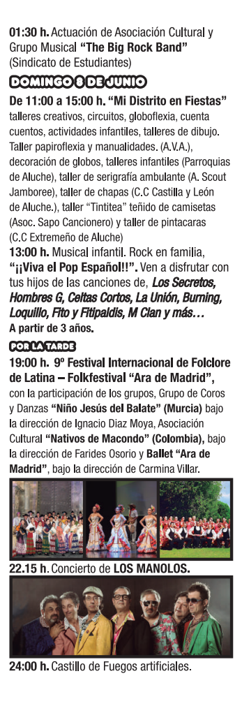 Programa de las Fiestas de Aluche