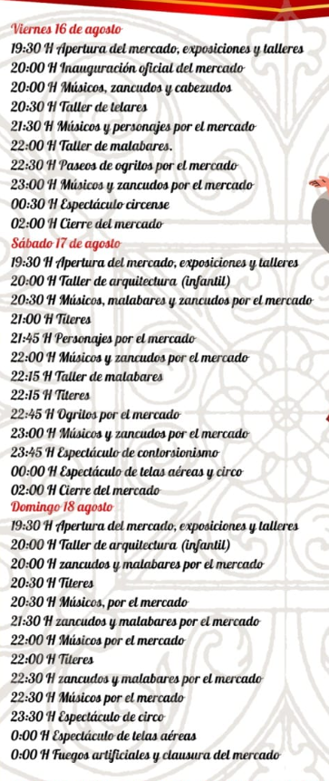 Programa del Mercado Medieval de Santa Eufemia