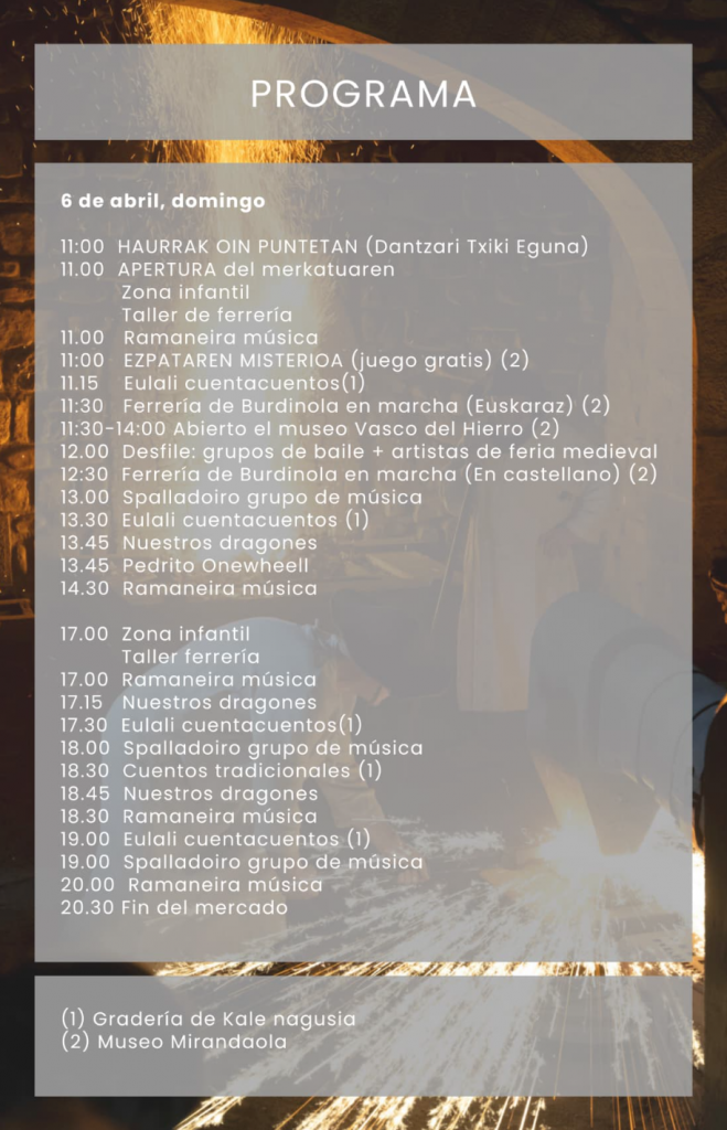 Programa del Mercado Medieval de Legazpi