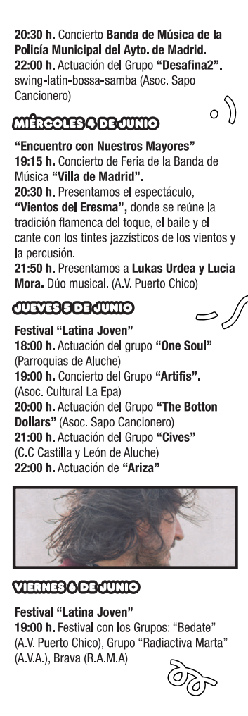 Programa de las Fiestas de Aluche