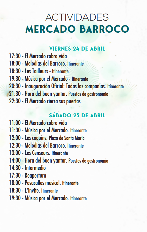 Programa del Mercado Barroco de Almansa