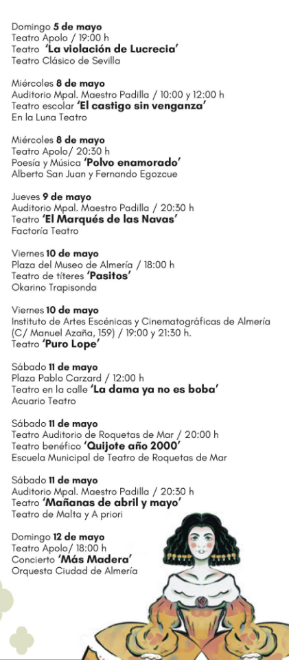 Programa del Mercado y Jornadas del Siglo de Oro en Almeria