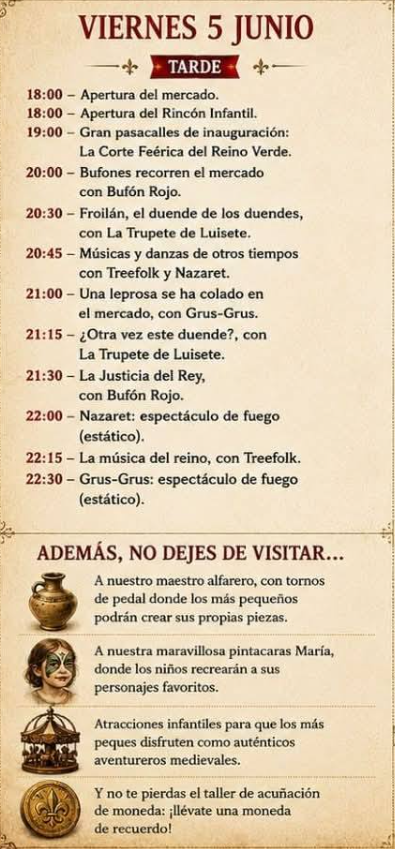 Programa del Mercado Medieval de El Puerto de Santa Maria