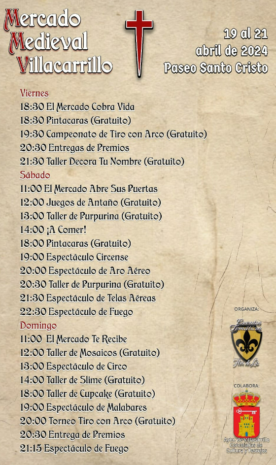 Programa del Mercado Medieval de Villacarrillo