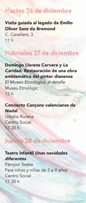 Programa de la Navidad en Denia