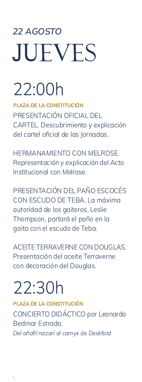 Programa de las Jornadas Escocesas Douglas Days en Teba