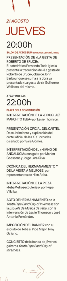 Programa de las Jornadas Escocesas Douglas Days en Teba